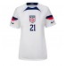 United States Timothy Weah #21 Replica Home Shirt Ladies World Cup 2022 Short Sleeve